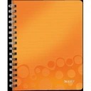 Kołonotatnik LEITZ A5 80gsm 80K krata pomarańczowy_#4641-00-44