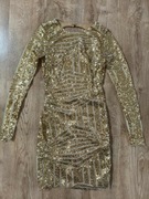 Sukienka Boohoo – Cekinowy Blask i Odkryte Plecy