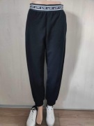 Spodnie dresowe damskie LIVI, czarne, wysoki stan, bawełna, M/38