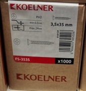 Wkręty do płyt GK Koelner 3,5x35 mm (1000 szt.)