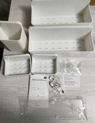 ZESTAW ŁAZIENKOWY 2 PÓŁKI 29 x 7 CM 2 MYDELNICZKI 12 X 3 POJEMNIK 12 X 9,5