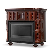 piec kaflowy wolnostojący BERGEN  butelkowy brąz 