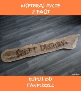 Szyld drewniany rzeźba, reklama drogowskaz SZEPT