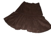 elegancka czekoladowa spódnica  imitacja zamszu  54