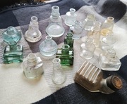 Zestaw starych kałamarzy 