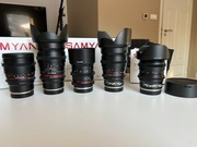 Obiektywy Samyang sony E Cine T 14mm, 24mm, 35mm, 50mm, 85mm