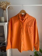 Pomarańczowa koszula bawełniana H&M 100% cotton oversized