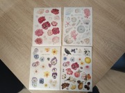 Zestaw naklejek motyw kwiatów, morza