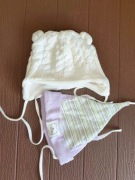 67. Dwie czapki niemowlęce rozmiar 62-68