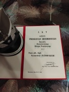 Akt nadania pierscienia honorowego dla generala