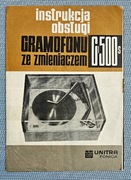 Gramofon G-500S - Instrukcja Obsługi