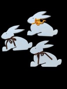 Królik, zając wielkanocny, ozdoba drewniana