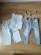 Garnitur dla malucha szare eleganckie spodnie i kamizelka 86