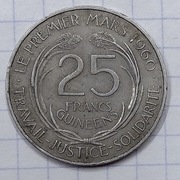 #2154 Gwinea 25 franków 1962
