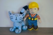 Bob Budowniczy i jego kot - pluszowe, 22 i 19 cm, 1998 rok