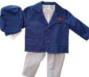 Komplet elegancki do Chrztu Świętego dla chłopca rozmiar 74 