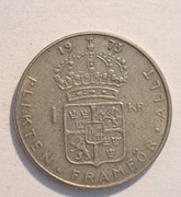 241. Moneta Szwecja 1 korona 1973 rok 