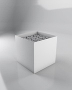 Donica ALUMINIOWA do domu, ogrodu. LOFT 30x30x30