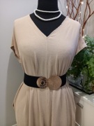 Czarny elastyczny  pasek guma roz. 38 40 42 44