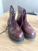 Bordowe buty a’la martensy 38