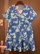 Shein sukienka modny wzór kwiaty rozkloszowana hit roz.40/42