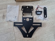 Mocowanie uchwyt tablicy rejestracyjnej motocykl + lampka tablicy