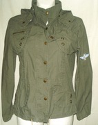 KURTKA KHAKI ODPINANY KAPTUR rozm M / 38 (A058)