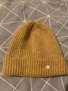 OCHNIK czapka beanie smerfetka dzianina logo casual gruba camel
