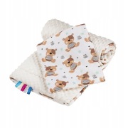 Komplet pościeli kocyk+poduszka Minky Cute Teddy