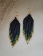 Kolczyki z japońskich koralików.