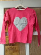 Bluzka z sercem dziewczęca 128 cm