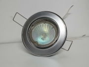 Oprawa halogenowa sufitowa ruchoma Kanlux satyna srebrna żarówka wtyczka