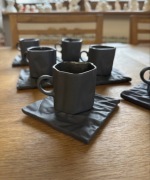 Ćmielów Pogięte filiżanki do espresso komplet 