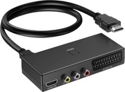 Konwerter SCART Na HDMI Adapter Wyjście HDMI Wsparcie RCA/SCART/HDMI