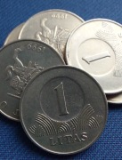 Moneta Litwa 1 lit 1999