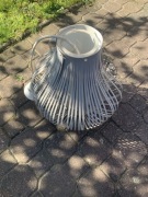 Lampa sufitowa żyrandol abażur klosz ikea szary