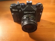 Aparat ZENIT 12SD /12XP + Obiektyw HELIOS 44M-5 + etui + lampa błyskowa 26T