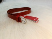 Pasek skórzany damski S.Olivier czerwony 80