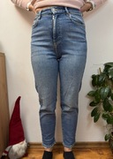 Spodnie jeansowe proste straight jeansy wysoki stan stretch G Perfect 36 S