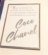 Obrazek w złotej ramce 30x22 cm motto