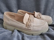 Mokasyny beżowe 