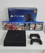 Playstation PRO 1TB + 2 pady 4 gry do wyboru i okablowanie 