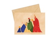 Pocztówka świąteczna z motywem trzech króli 