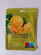 Rozświetlająca maska w płachcie z witaminą C koreańskiej firmy BARONESS 