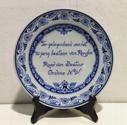 PORCELANOWY TALERZ SYGNOWANY