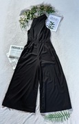 Długi elegancki wizytowy kombinezon L 40/42 wide leg