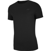 Koszulka T-shirt 4F regular gładki męski - czarny