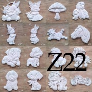 Zestaw 22 figurki do malowania dla dzieci z gipsu 