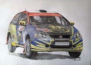 Rysunek auta rajdowego na zamówienie format A3