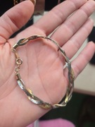 Bransoletka trikolor, złoto srebrna bransoletka